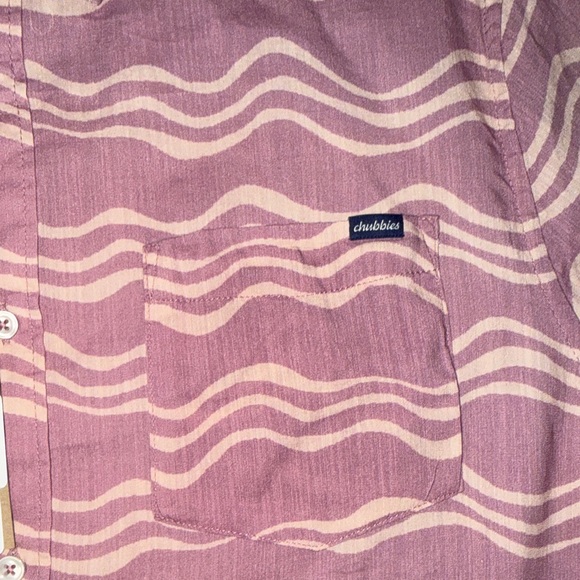Chubbies Men's Casual Purple Wave Shirt - Picture 4 of 6